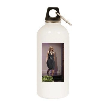 Heidi Klum White Water Bottle With Carabiner