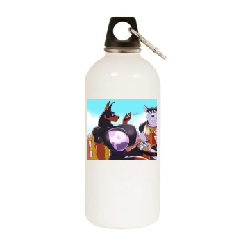 Gideon Hoss White Water Bottle With Carabiner