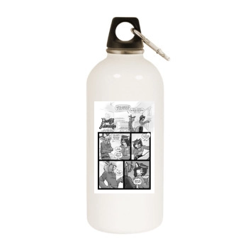 Gideon Hoss White Water Bottle With Carabiner