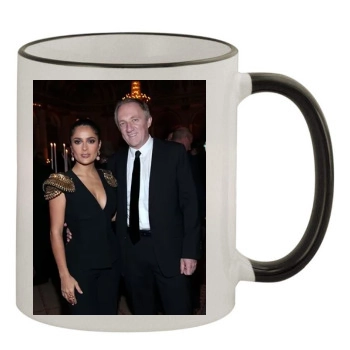 Salma Hayek 11oz Colored Rim & Handle Mug