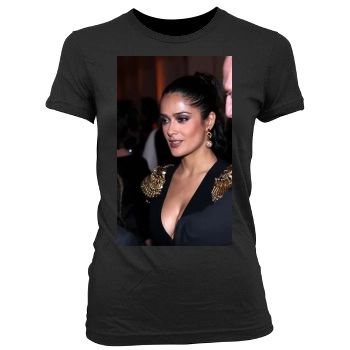 Salma Hayek Women's Junior Cut Crewneck T-Shirt