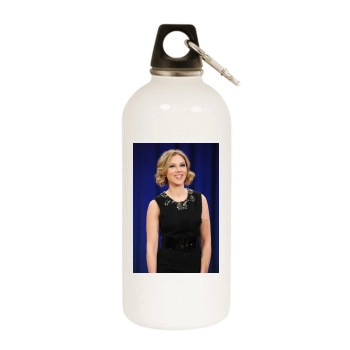 Scarlett Johansson White Water Bottle With Carabiner