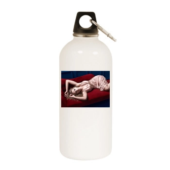 Scarlett Johansson White Water Bottle With Carabiner