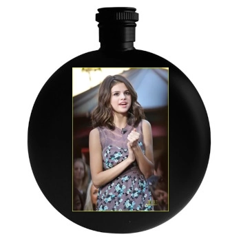 Selena Gomez Round Flask