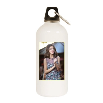 Selena Gomez White Water Bottle With Carabiner