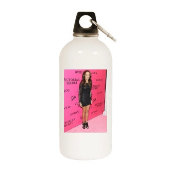 Selita Ebanks White Water Bottle With Carabiner