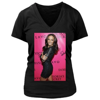 Selita Ebanks Women's Deep V-Neck TShirt