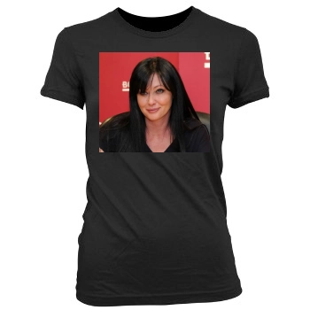 Shannen Doherty Women's Junior Cut Crewneck T-Shirt