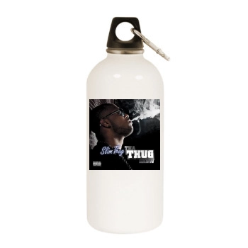 Slim Thug White Water Bottle With Carabiner