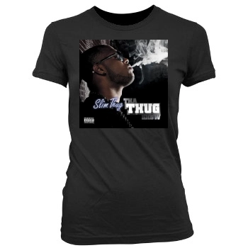 Slim Thug Women's Junior Cut Crewneck T-Shirt