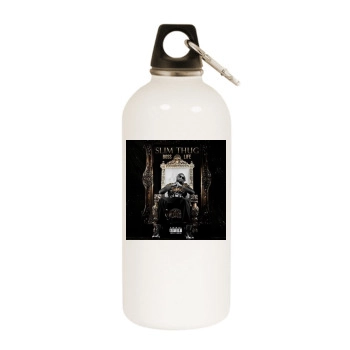 Slim Thug White Water Bottle With Carabiner