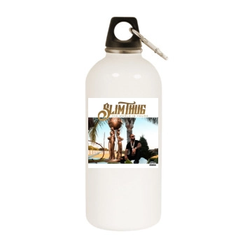 Slim Thug White Water Bottle With Carabiner