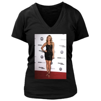 Stacy Keibler Women's Deep V-Neck TShirt