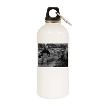 Gene Kelly White Water Bottle With Carabiner