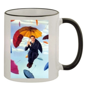 Gene Kelly 11oz Colored Rim & Handle Mug