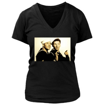 Gene Kelly Women's Deep V-Neck TShirt