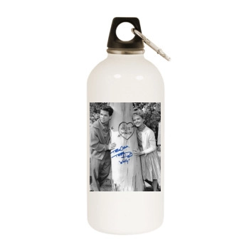 Tony Dow White Water Bottle With Carabiner