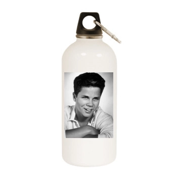 Tony Dow White Water Bottle With Carabiner