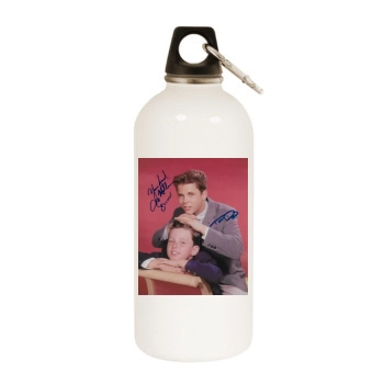 Tony Dow White Water Bottle With Carabiner