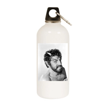 Tony Randall White Water Bottle With Carabiner