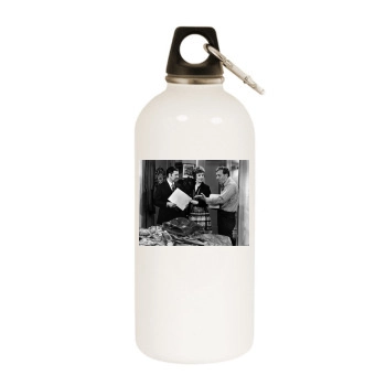 Tony Randall White Water Bottle With Carabiner