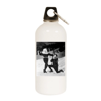 Tony Randall White Water Bottle With Carabiner