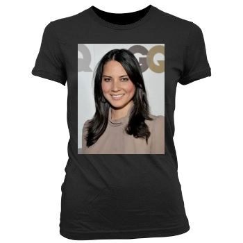 Olivia Munn Women's Junior Cut Crewneck T-Shirt