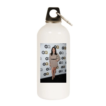 Olivia Munn White Water Bottle With Carabiner