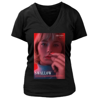 Haley Bennett Women's Deep V-Neck TShirt