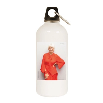 Helen Mirren White Water Bottle With Carabiner