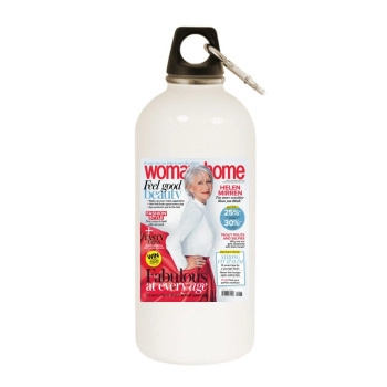 Helen Mirren White Water Bottle With Carabiner