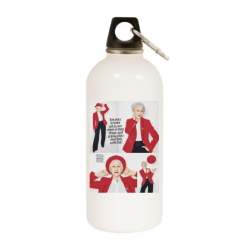 Helen Mirren White Water Bottle With Carabiner