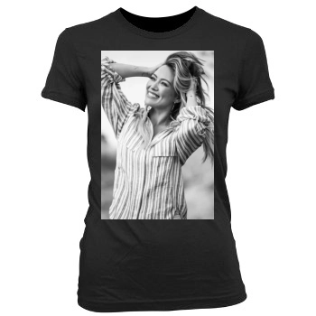 Hilary Duff Women's Junior Cut Crewneck T-Shirt