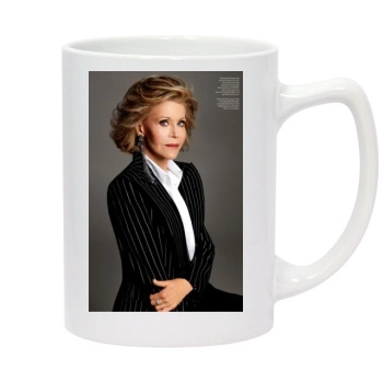 Jane Fonda 14oz White Statesman Mug