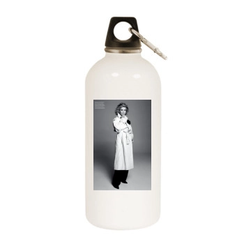 Jane Fonda White Water Bottle With Carabiner