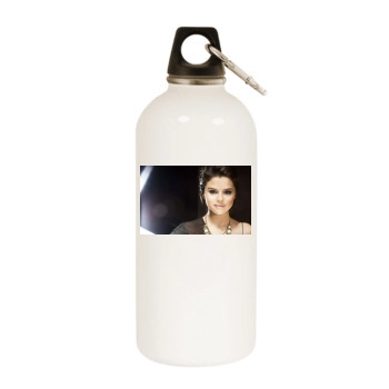 Selena Gomez White Water Bottle With Carabiner