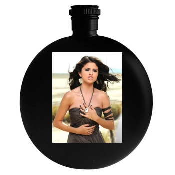 Selena Gomez Round Flask