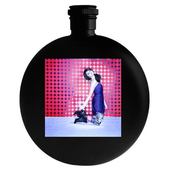 Selena Gomez Round Flask