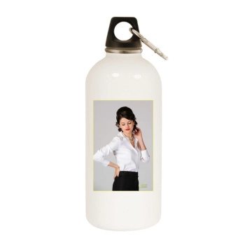 Selena Gomez White Water Bottle With Carabiner