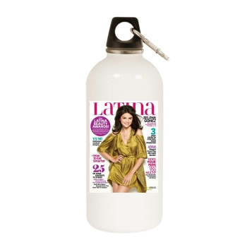 Selena Gomez White Water Bottle With Carabiner