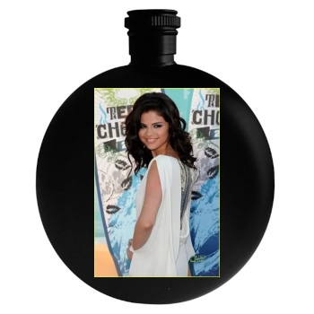 Selena Gomez Round Flask