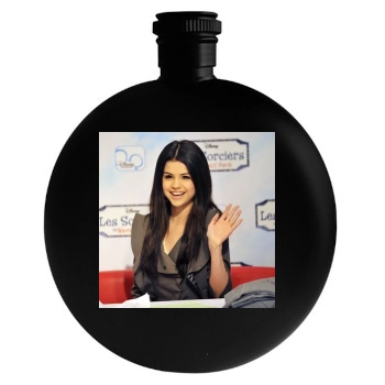 Selena Gomez Round Flask