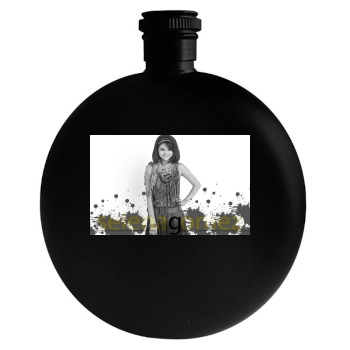 Selena Gomez Round Flask