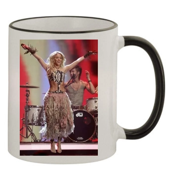 Shakira 11oz Colored Rim & Handle Mug