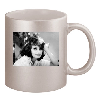 Sophia Loren 11oz Metallic Silver Mug