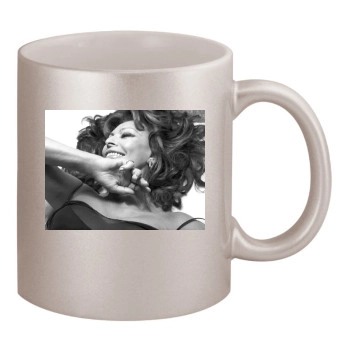 Sophia Loren 11oz Metallic Silver Mug