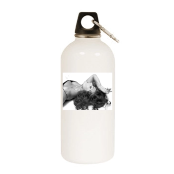 Sophia Loren White Water Bottle With Carabiner