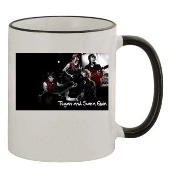 Tegan and Sara 11oz Colored Rim & Handle Mug