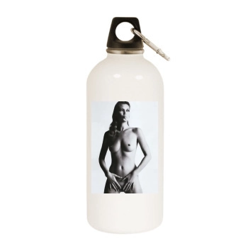 Adriana Lima White Water Bottle With Carabiner