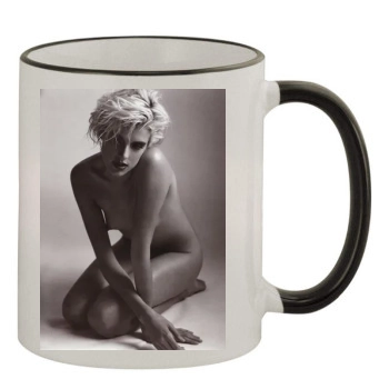 Agyness Deyn 11oz Colored Rim & Handle Mug